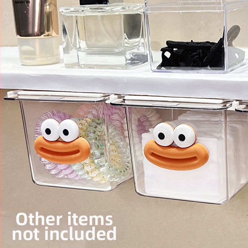 Zem spoguļa atvilktņu uzglabāšanas kārba – jauks karikatūru dizains vannas istabai, plastmasa, putekļu aizsardzība