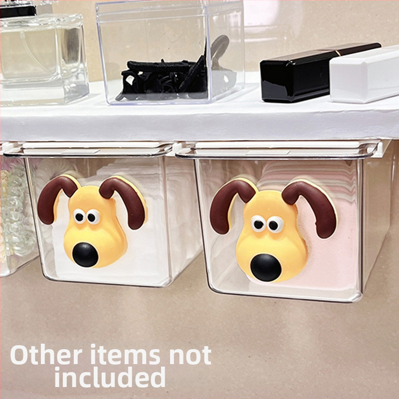 Zem spoguļa atvilktņu uzglabāšanas kārba – jauks karikatūru dizains vannas istabai, plastmasa, putekļu aizsardzība