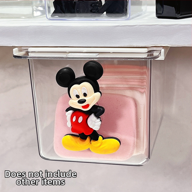 Zem spoguļa atvilktņu uzglabāšanas kārba – jauks karikatūru dizains vannas istabai, plastmasa, putekļu aizsardzība