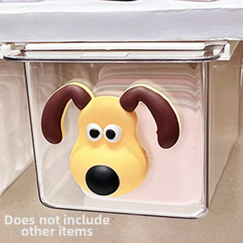 Zem spoguļa atvilktņu uzglabāšanas kārba – jauks karikatūru dizains vannas istabai, plastmasa, putekļu aizsardzība