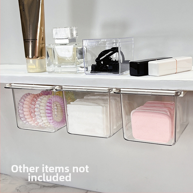 Zem spoguļa atvilktņu uzglabāšanas kārba – jauks karikatūru dizains vannas istabai, plastmasa, putekļu aizsardzība