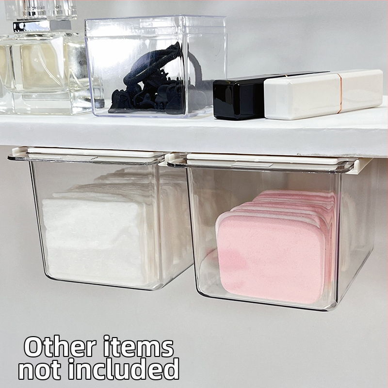 Zem spoguļa atvilktņu uzglabāšanas kārba – jauks karikatūru dizains vannas istabai, plastmasa, putekļu aizsardzība