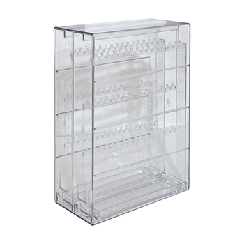 Κουτί αποθήκευσης κοσμημάτων για σκουλαρίκια, κολιέ και βραχιόλια, πλαστικό, διαφανές, μεγάλη χωρητικότητα, μοντέρνος μινιμαλιστικός σχεδιασμός.