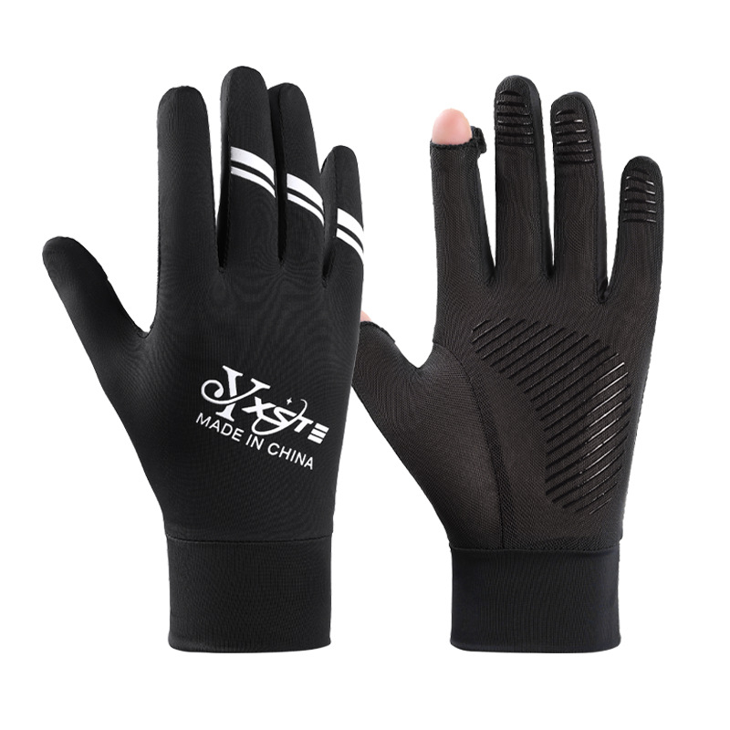 Ανδρικά γάντια προστασίας από τον ήλιο – καλοκαίρι λεπτά, αντιολισθητικά, UV προστασία, γρήγορο στέγνωμα, διαπνοή, ευαισθησία αφής; Ice Silk πολυεστέρας με σπάντεξ