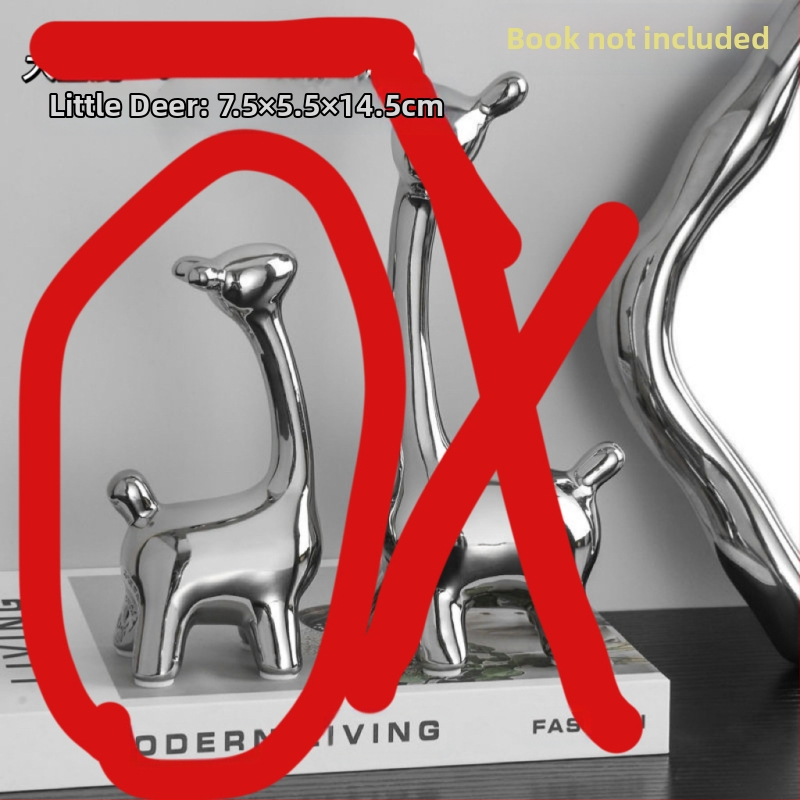 Κεραμική φιγούρα ελαφιού σε μοντέρνο μινιμαλιστικό στυλ, διακοσμητικό για σαλόνι, είσοδο και τηλεοπτικό έπιπλο