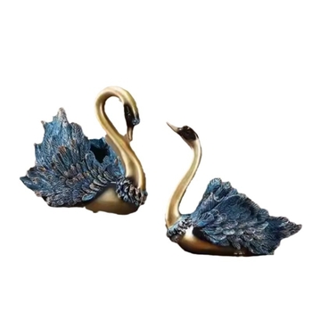 Статуэтка на лебед — модерен минималистичен стил (материал: синтетична смола; категория: животни; опаковка: обикновена)