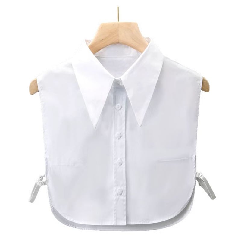 Guler fals din bumbac pentru femei, guler decorativ mare pentru cămăși și pulovere, accesoriu versatil pentru toamnă-iarna; Material: bumbac; Grupă de vârstă: Adulți; Ambalare: ambalaj individual; Sezon: toamnă 2023