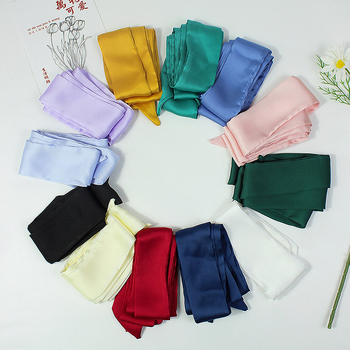 Αξεσουάρ κεφαλής Mo butterfly από σατέν ύφασμα που μοιάζει με μετάξι, λαστιχάκι μαλλιών με γεωμετρικό σχήμα, FD-32, απλό στυλ, Φθινοπωρο 2021