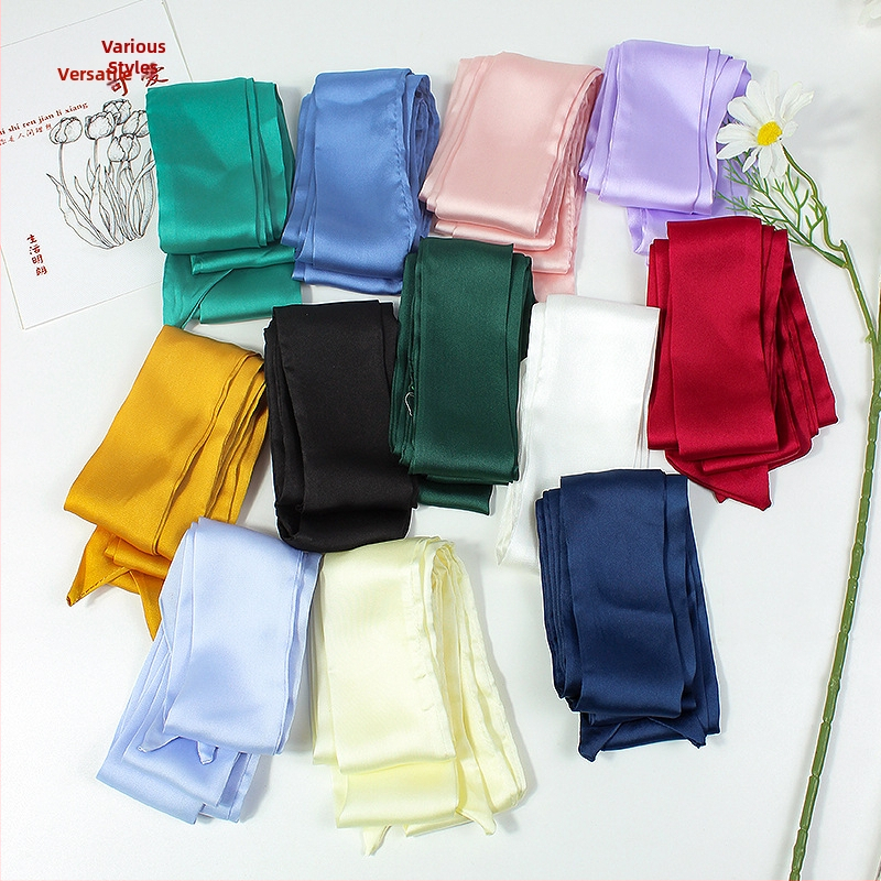 Αξεσουάρ κεφαλής Mo butterfly από σατέν ύφασμα που μοιάζει με μετάξι, λαστιχάκι μαλλιών με γεωμετρικό σχήμα, FD-32, απλό στυλ, Φθινοπωρο 2021