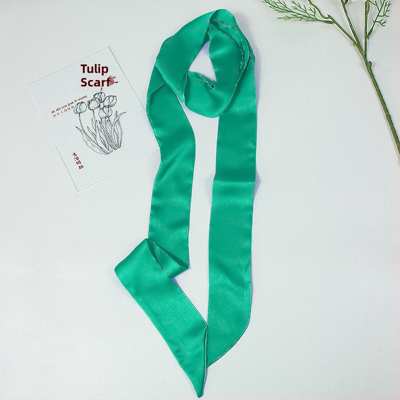 Αξεσουάρ κεφαλής Mo butterfly από σατέν ύφασμα που μοιάζει με μετάξι, λαστιχάκι μαλλιών με γεωμετρικό σχήμα, FD-32, απλό στυλ, Φθινοπωρο 2021