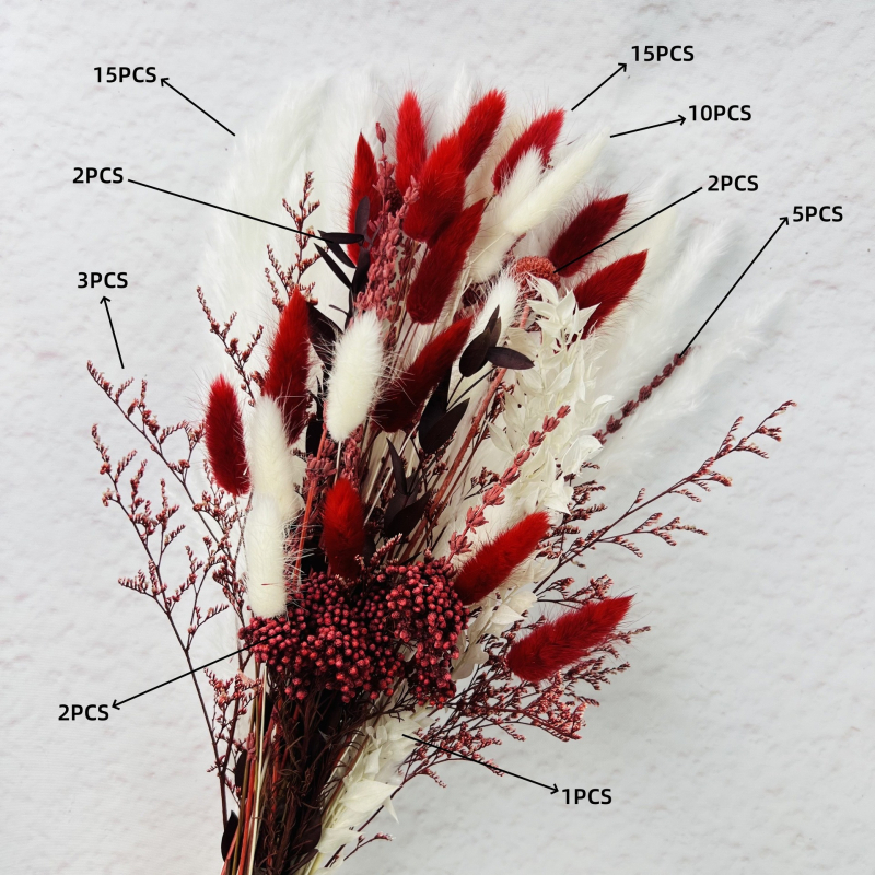 Μπουκέτο αποξηραμένων λουλουδιών για διακόσμηση σαλονιού, αιώνια λουλούδια, μάρκα selcis, έτοιμο για δώρο, IP εξουσιοδότηση