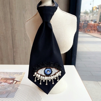 Αξεσουάρ για το γιακά με λουλούδι, γραβάτα, για γυναίκες, μονοχρωμία, χαλαρό στυλ