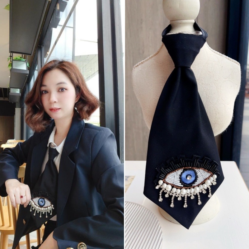 Αξεσουάρ για το γιακά με λουλούδι, γραβάτα, για γυναίκες, μονοχρωμία, χαλαρό στυλ