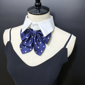 Αποσπώμενο κολάρο με φιόγκο, κολλεγιακός στυλ, βαμβάκι, άνοιξη 2025, προέλευση Τζίνχαου, ατομική συσκευασία, ενήλικες