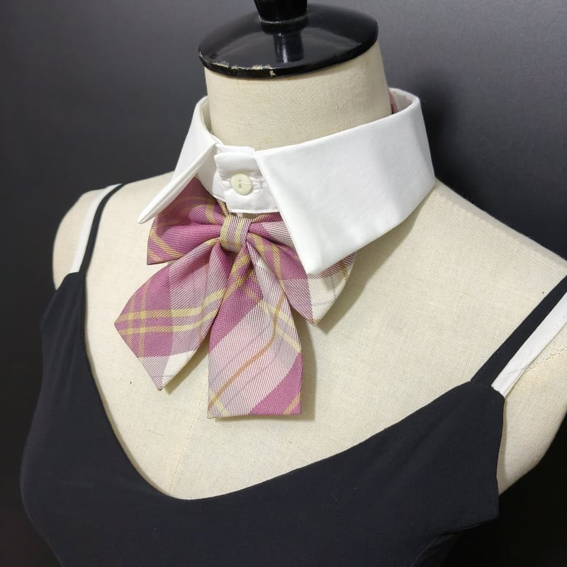 Guler detașabil cu funda, stil colegiu, bumbac, primăvară 2025, origine Jinhua, ambalare individuală, adulți