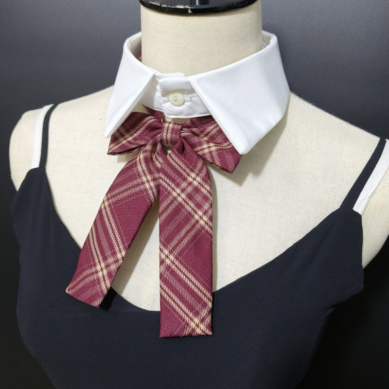 Guler detașabil cu funda, stil colegiu, bumbac, primăvară 2025, origine Jinhua, ambalare individuală, adulți