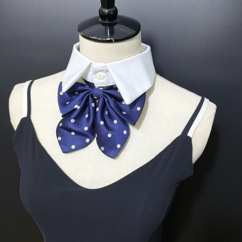 Guler detașabil cu funda, stil colegiu, bumbac, primăvară 2025, origine Jinhua, ambalare individuală, adulți