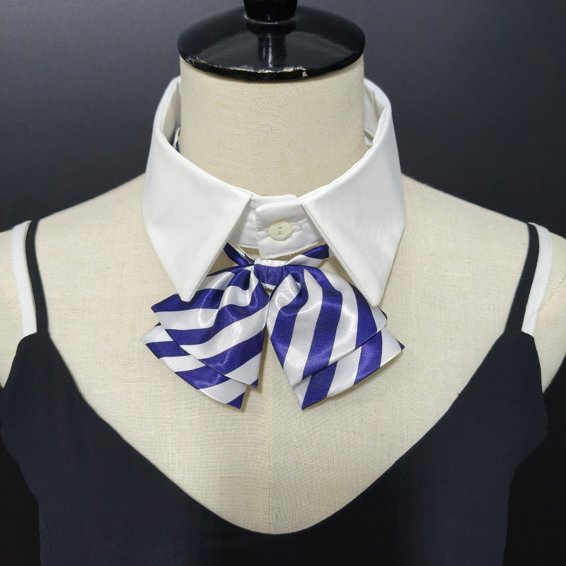 Guler detașabil cu funda, stil colegiu, bumbac, primăvară 2025, origine Jinhua, ambalare individuală, adulți