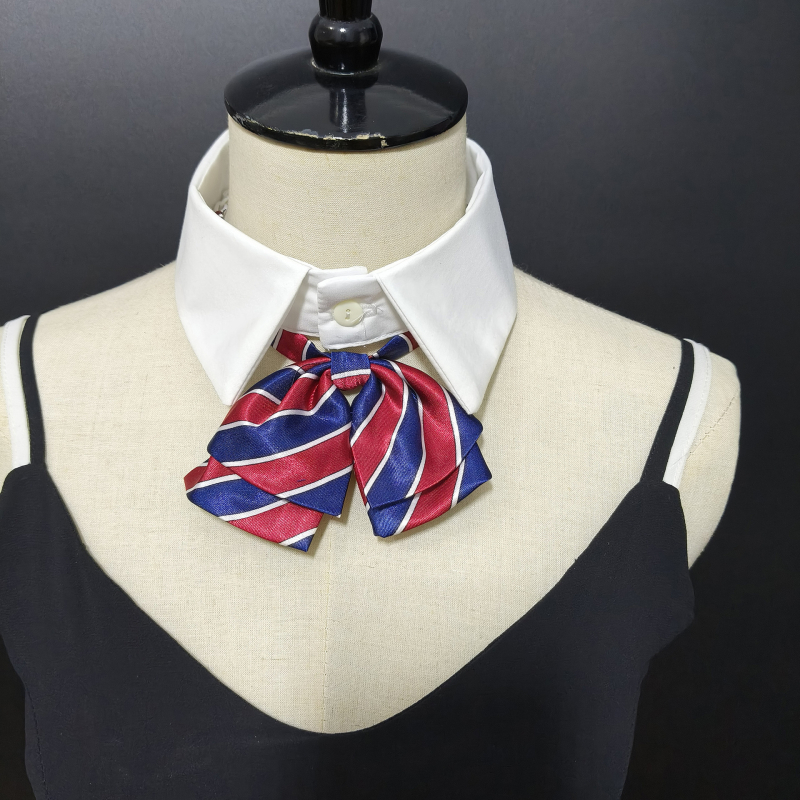 Guler detașabil cu funda, stil colegiu, bumbac, primăvară 2025, origine Jinhua, ambalare individuală, adulți