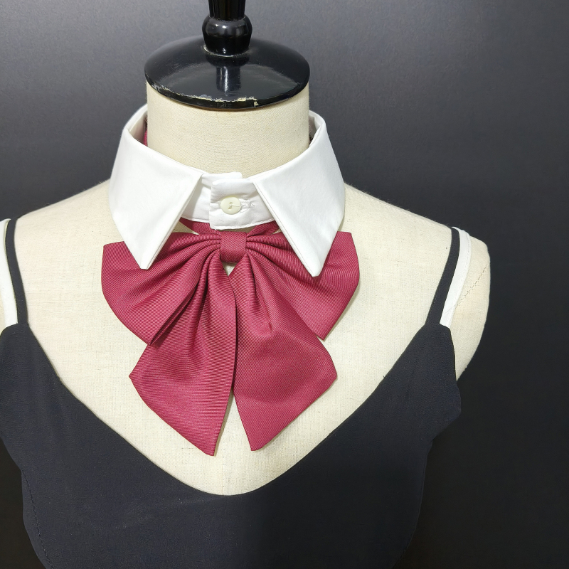 Guler detașabil cu funda, stil colegiu, bumbac, primăvară 2025, origine Jinhua, ambalare individuală, adulți