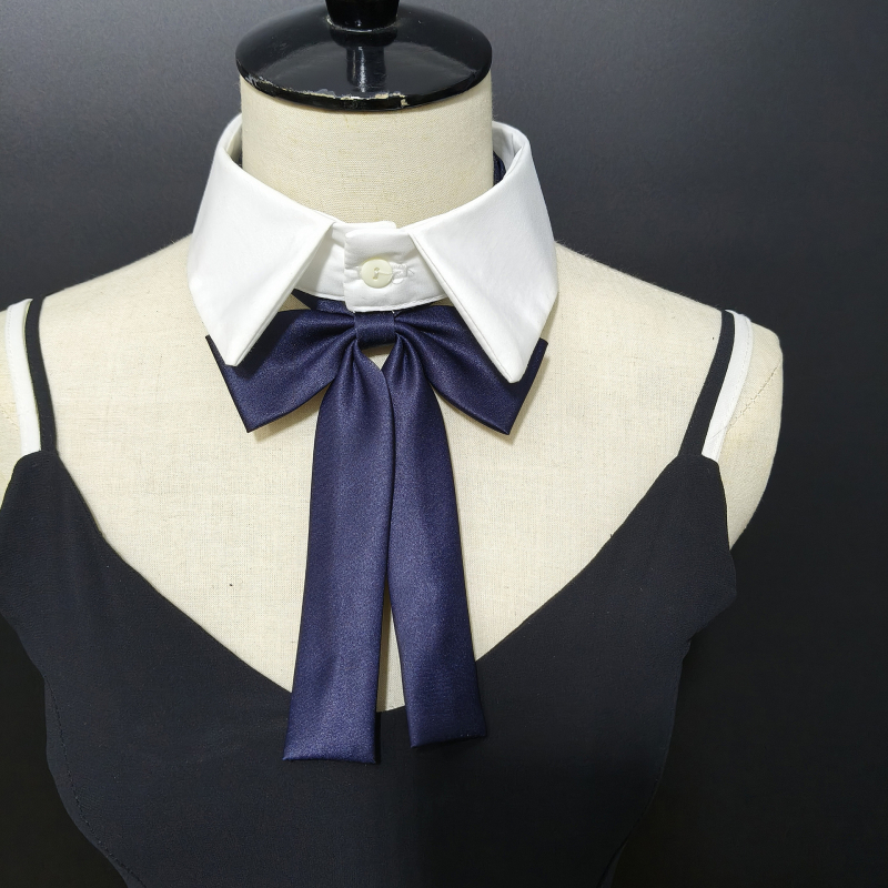 Guler detașabil cu funda, stil colegiu, bumbac, primăvară 2025, origine Jinhua, ambalare individuală, adulți