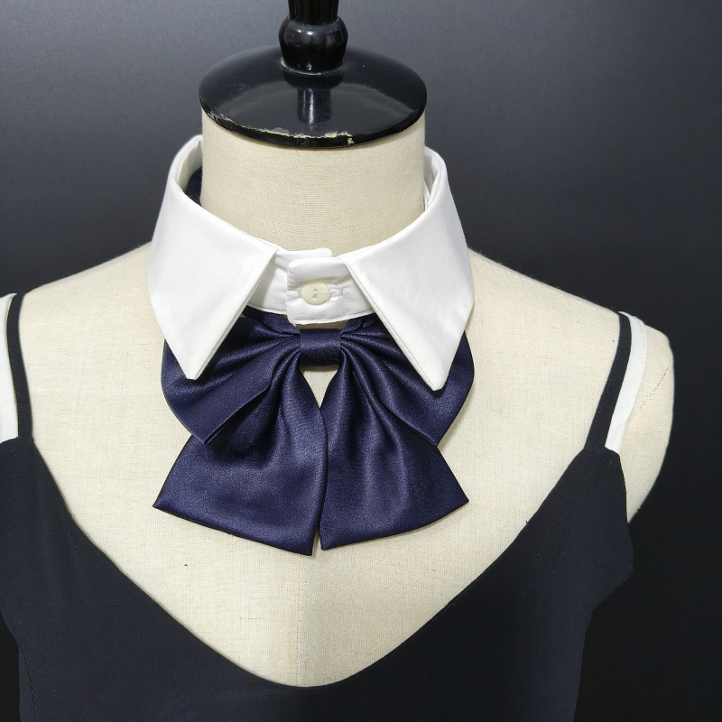 Guler detașabil cu funda, stil colegiu, bumbac, primăvară 2025, origine Jinhua, ambalare individuală, adulți