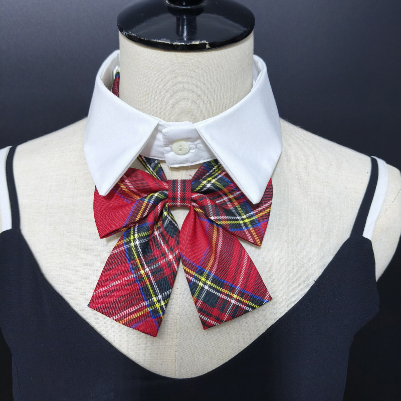 Guler detașabil cu funda, stil colegiu, bumbac, primăvară 2025, origine Jinhua, ambalare individuală, adulți