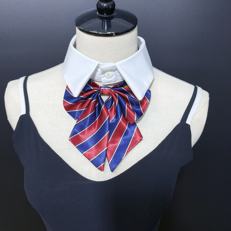 Guler detașabil cu funda, stil colegiu, bumbac, primăvară 2025, origine Jinhua, ambalare individuală, adulți