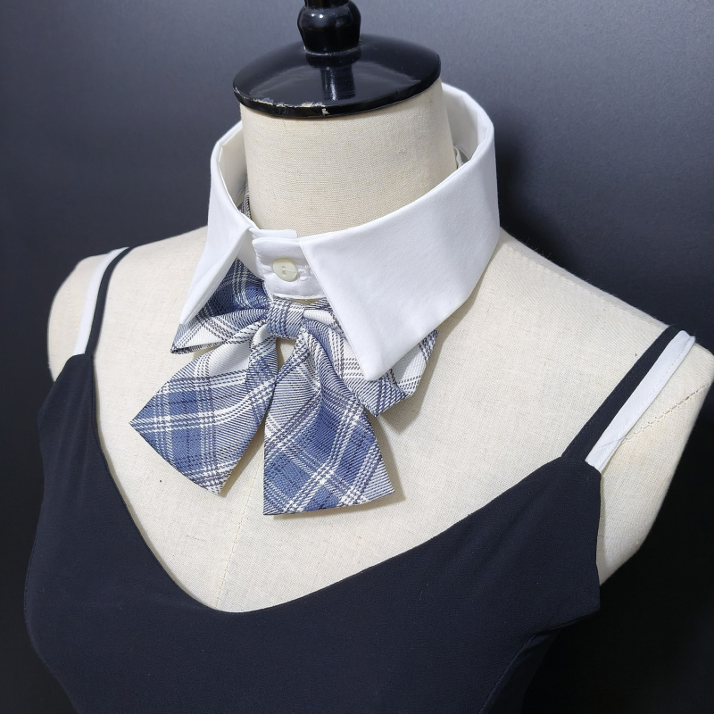 Guler detașabil cu funda, stil colegiu, bumbac, primăvară 2025, origine Jinhua, ambalare individuală, adulți