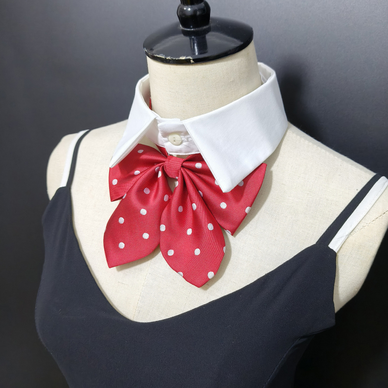 Guler detașabil cu funda, stil colegiu, bumbac, primăvară 2025, origine Jinhua, ambalare individuală, adulți