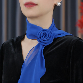 Șal din chiffon, poliester, lungime medie, vara 2024