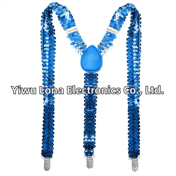 70s Ντίσκο Unisex Σετ τιράντες με παγιέτες – Αξεσουάρ κοστουμιού, Χειροποίητο ύφασμα