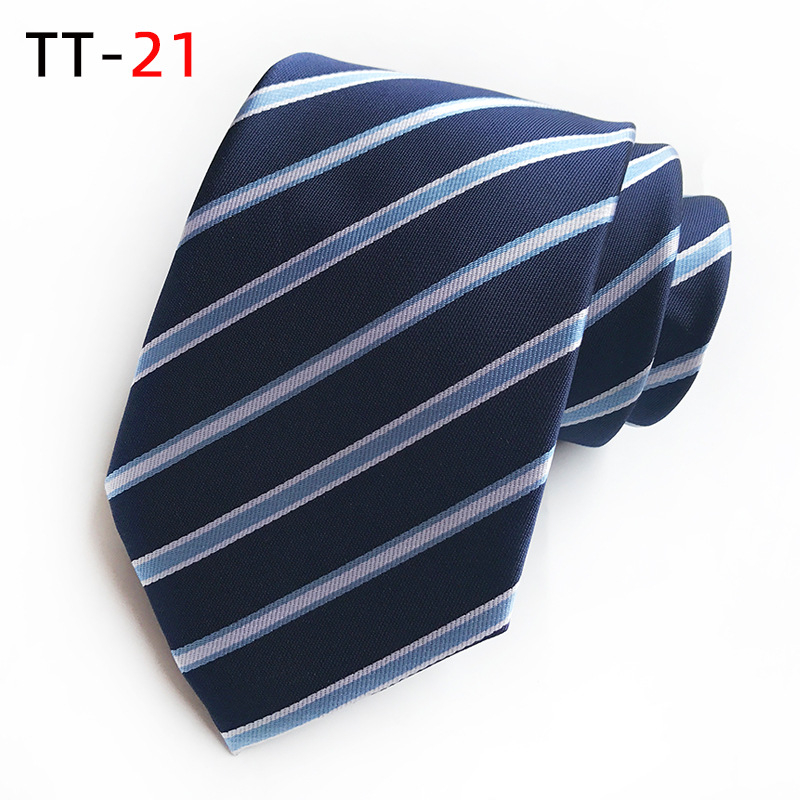 Ανδρική γραβάτα με ρίγες, Jacquard ύφανση, πολυεστερικό νήμα, κανονικό πλάτος, μάρκα Qimulan, για επαγγελματικά και καθημερινά ρούχα