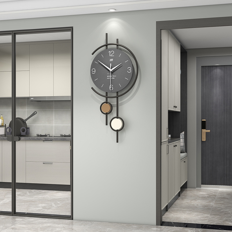 Fali óra - Modern téglalap alakú, elemmel működő, suhanó másodpercek mozgása, dial és tokozás density boardból, egyoldalas, dekoratív a nappaliban, hálószobában és dolgozószobában