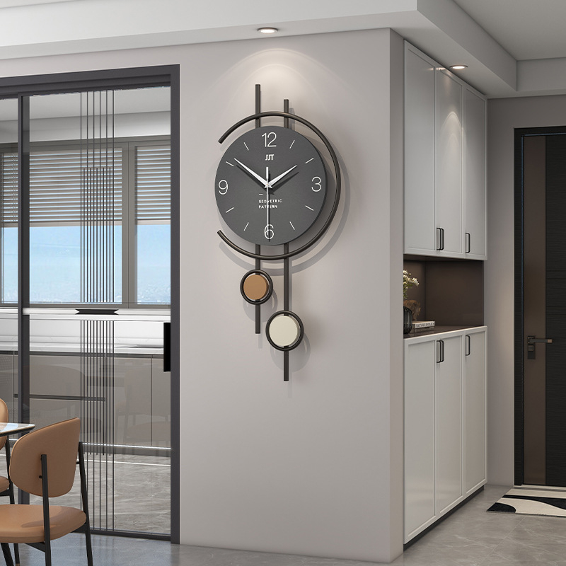 Fali óra - Modern téglalap alakú, elemmel működő, suhanó másodpercek mozgása, dial és tokozás density boardból, egyoldalas, dekoratív a nappaliban, hálószobában és dolgozószobában