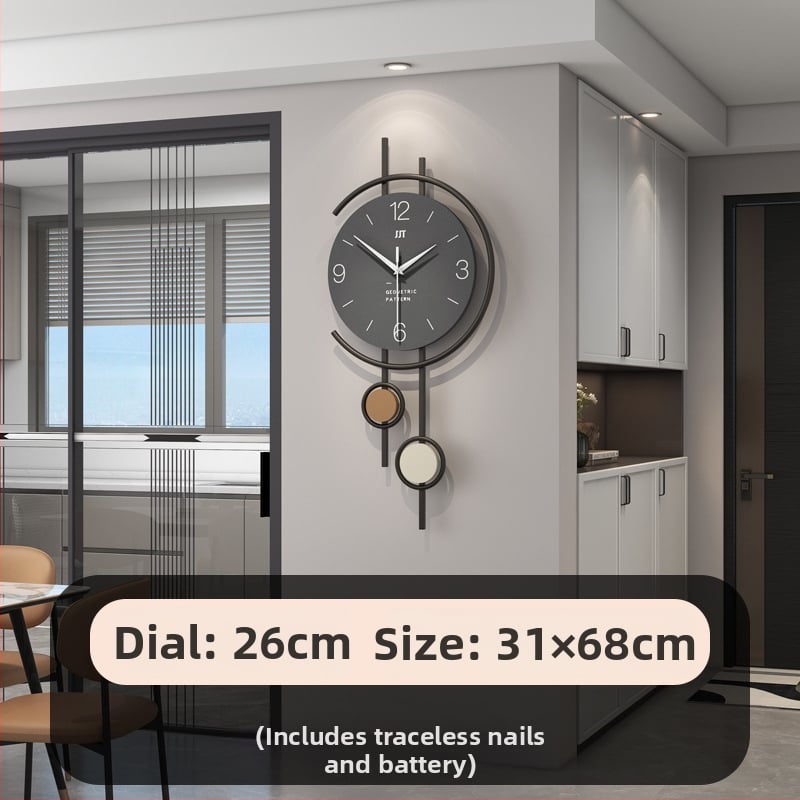 Fali óra - Modern téglalap alakú, elemmel működő, suhanó másodpercek mozgása, dial és tokozás density boardból, egyoldalas, dekoratív a nappaliban, hálószobában és dolgozószobában