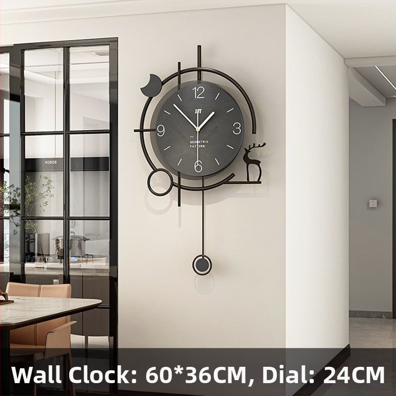 Fali óra - Modern téglalap alakú, elemmel működő, suhanó másodpercek mozgása, dial és tokozás density boardból, egyoldalas, dekoratív a nappaliban, hálószobában és dolgozószobában