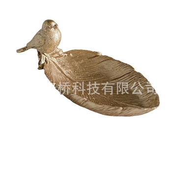 Декоративен държач за ключове под формата на птица, смола, пасторал стил, Zhuo Hua, за телевизионен шкаф и рафт