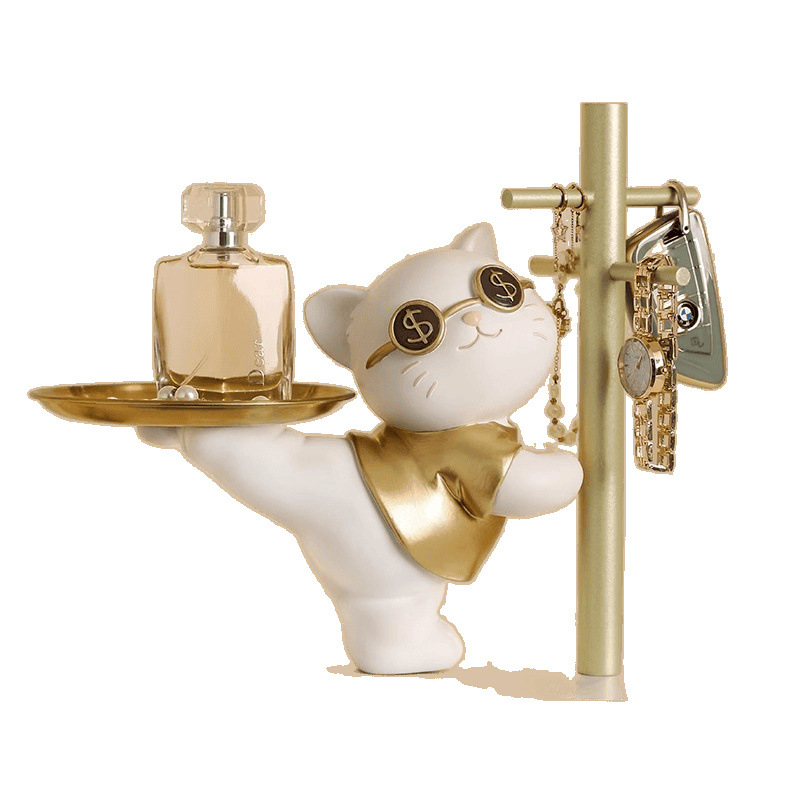 Δίσκος κλειδιών Maneki Neko, από ρητίνη, διακοσμητικό για είσοδο και σαλόνι, μη εισαγόμενο