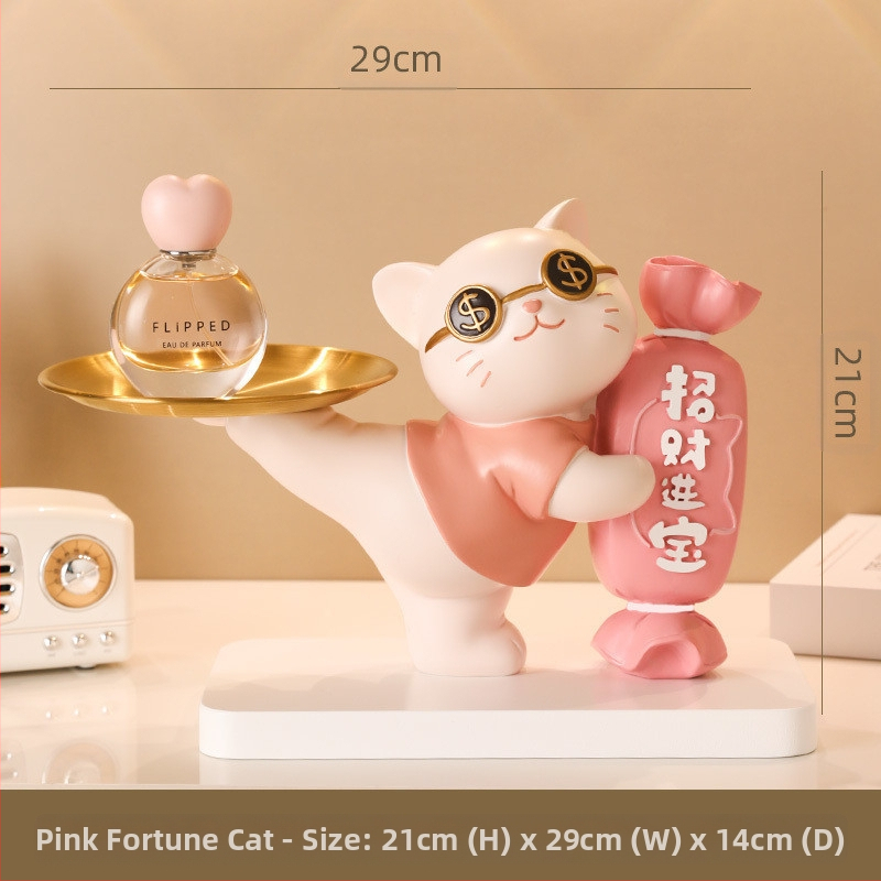 Δίσκος κλειδιών Maneki Neko, από ρητίνη, διακοσμητικό για είσοδο και σαλόνι, μη εισαγόμενο