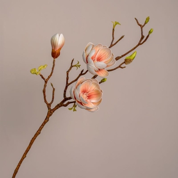 Dirbtinė magnolija dekoracija – įėjimui ir svetainei – Medžiaga: šilkas žiedas; Veislė: Magnolia; Tekstūra: realistinė; Paskirtis: dekoratyvinis