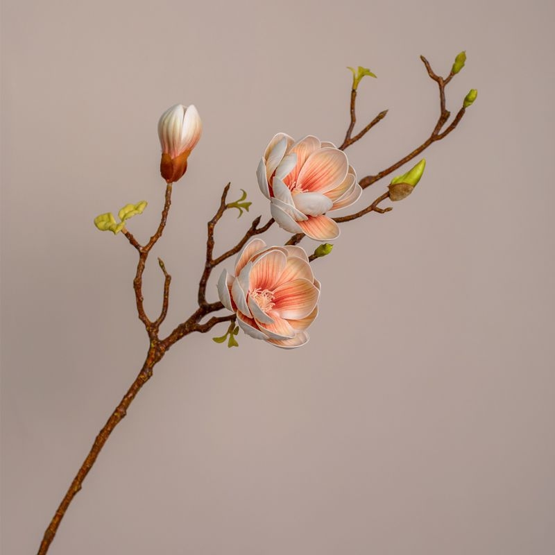 Dirbtinė magnolija dekoracija – įėjimui ir svetainei – Medžiaga: šilkas žiedas; Veislė: Magnolia; Tekstūra: realistinė; Paskirtis: dekoratyvinis