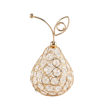 Кристални плодови орнаменти – луксозен стил, материал: кристално желязо, процес: електроплатина, подходящи за подаръци: рождени дни, дипломиране, нов дом
