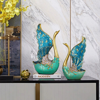 Фигура от смола: лебед за домашна декорация, подарък за сватба и нов дом