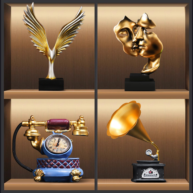 Τηλεφωνικό διακοσμητικό σε ευρωπαϊκό στυλ — ρητίνη, χύτευση με έγχυση, διακόσμηση για σαλόνι και γραφείο