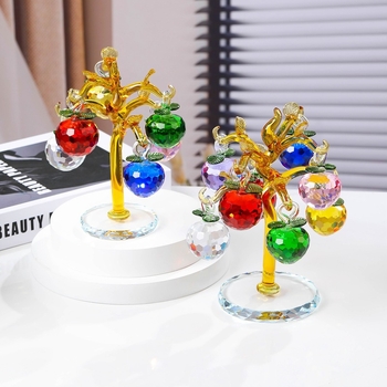 Bang Kuiju кристално ябълково дърво бонсай орнамент, пасторален стил