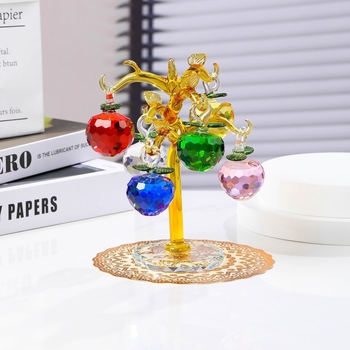 Bang Kuiju кристално ябълково дърво бонсай орнамент, пасторален стил