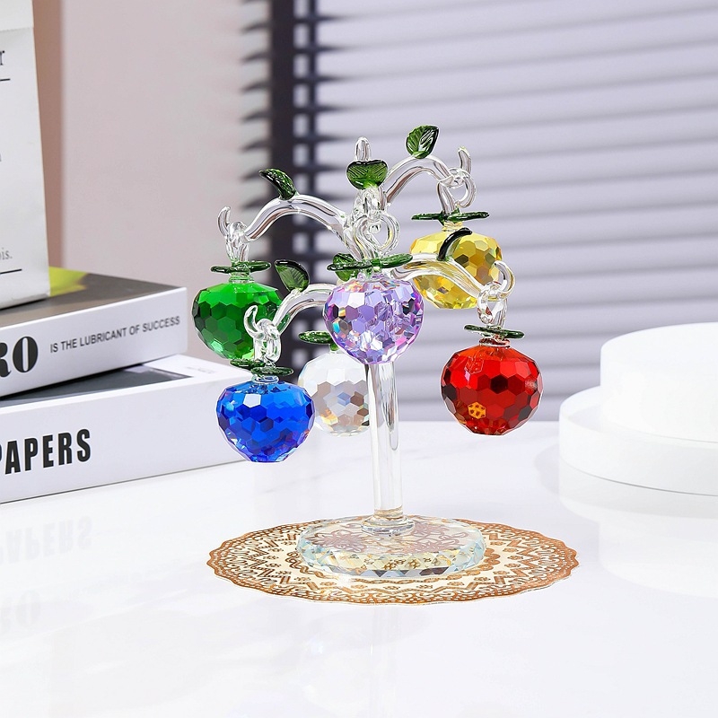 Bang Kuiju кристално ябълково дърво бонсай орнамент, пасторален стил