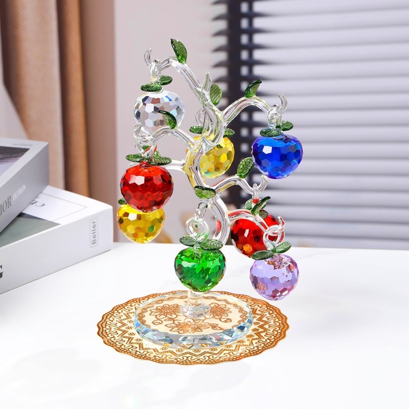 Bang Kuiju кристално ябълково дърво бонсай орнамент, пасторален стил