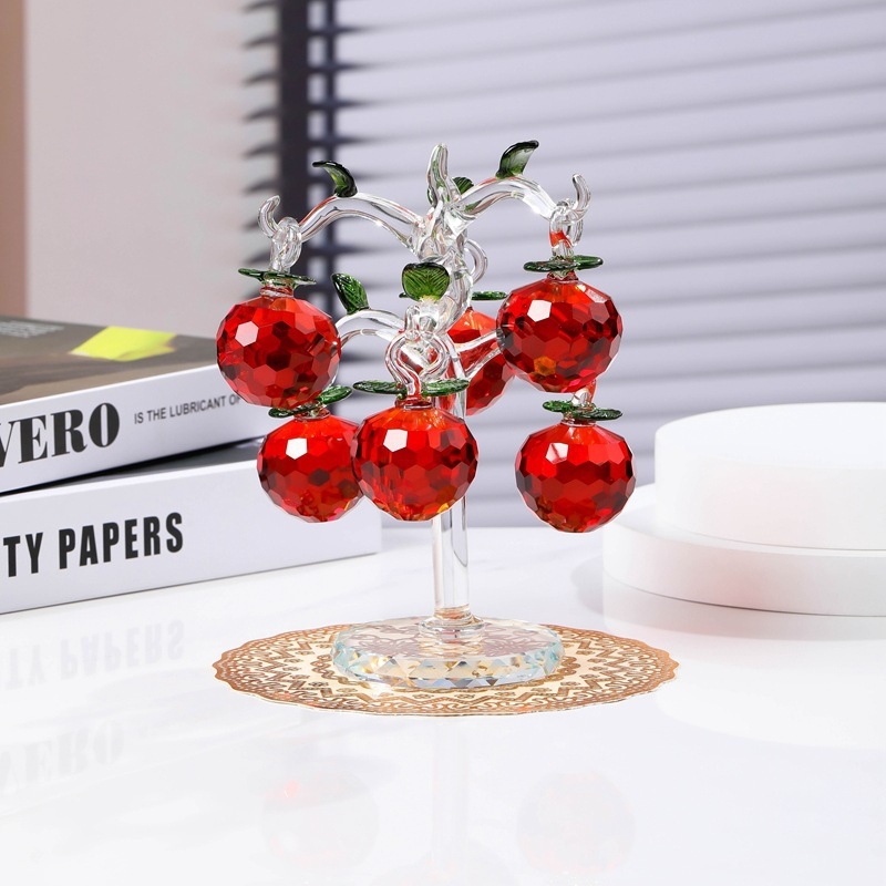 Bang Kuiju кристално ябълково дърво бонсай орнамент, пасторален стил